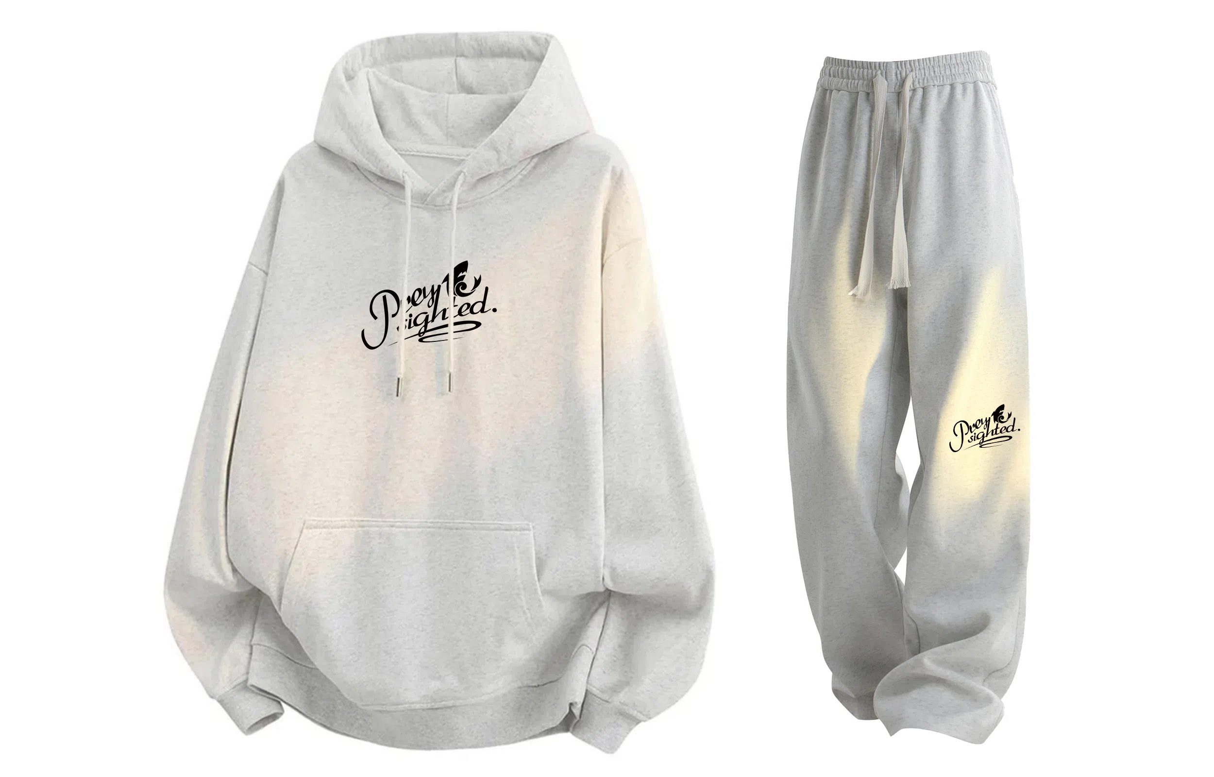 王者荣耀 澜款美式复古连帽套头上衣字母印花百搭直筒抽绳长裤卫衣长袖搭配宽松阔腿卫裤潮流潮牌学院风休闲运动套装 男女同款