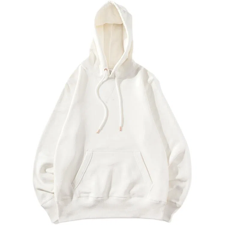 重磅基础 纯色连帽宽松套头落肩长袖卫衣 女款