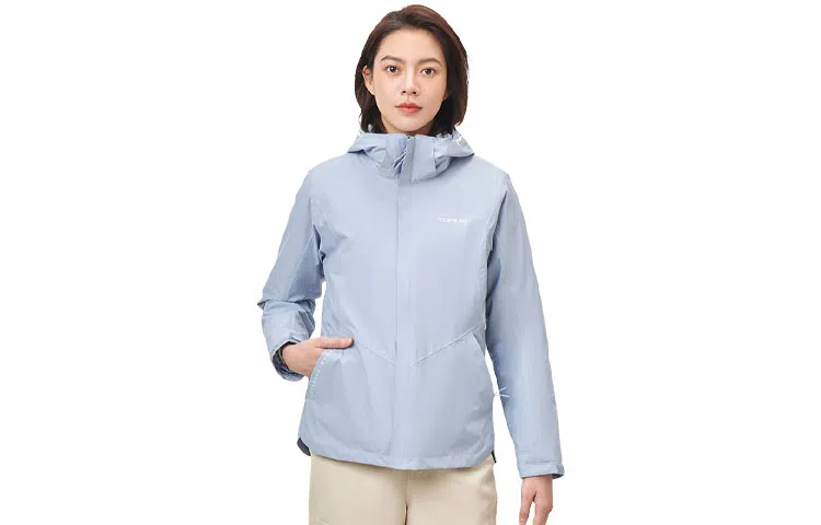 探路者 防雨羽绒内胆纯色可脱卸三合一冲锋衣 女款