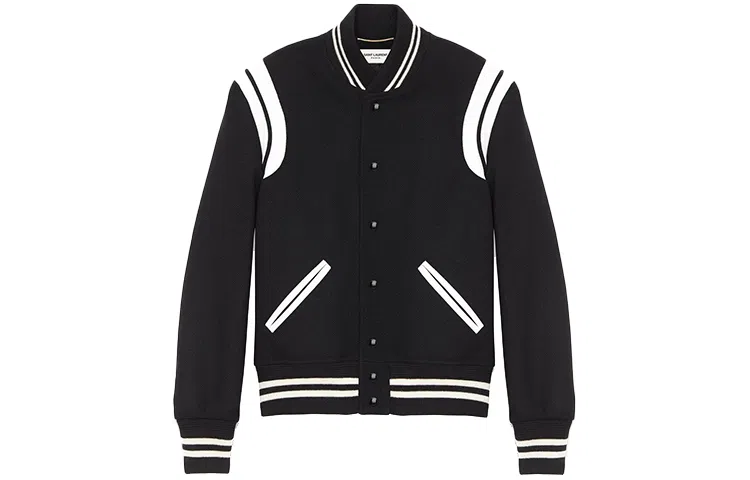 Saint Laurent Striped Baseball Jacket