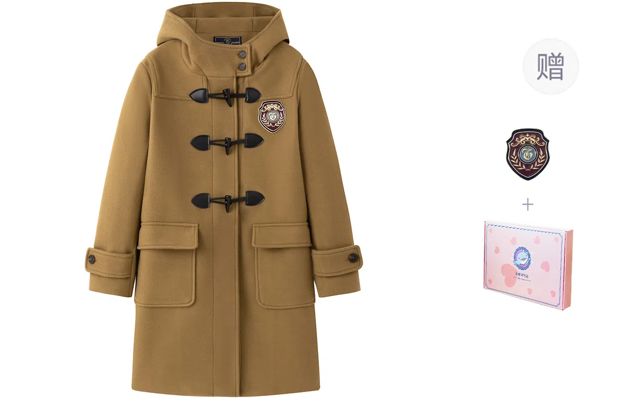 东鲸岁时记 学院风通勤保暖大衣 女款 驼色