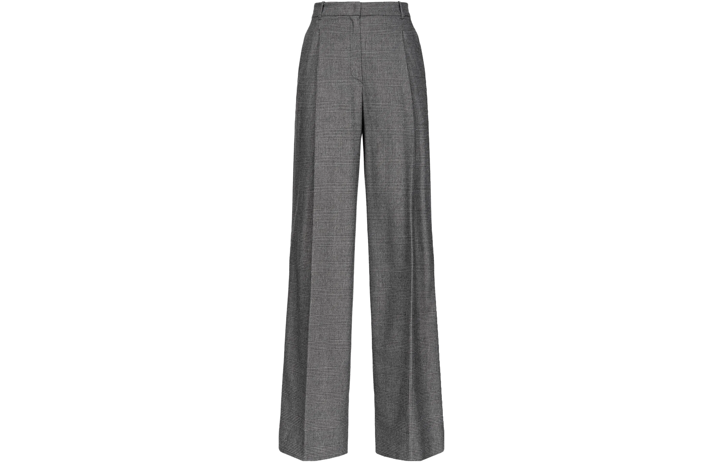 PINKO Prince-Of-Wales Flannel Palazzo Trousers