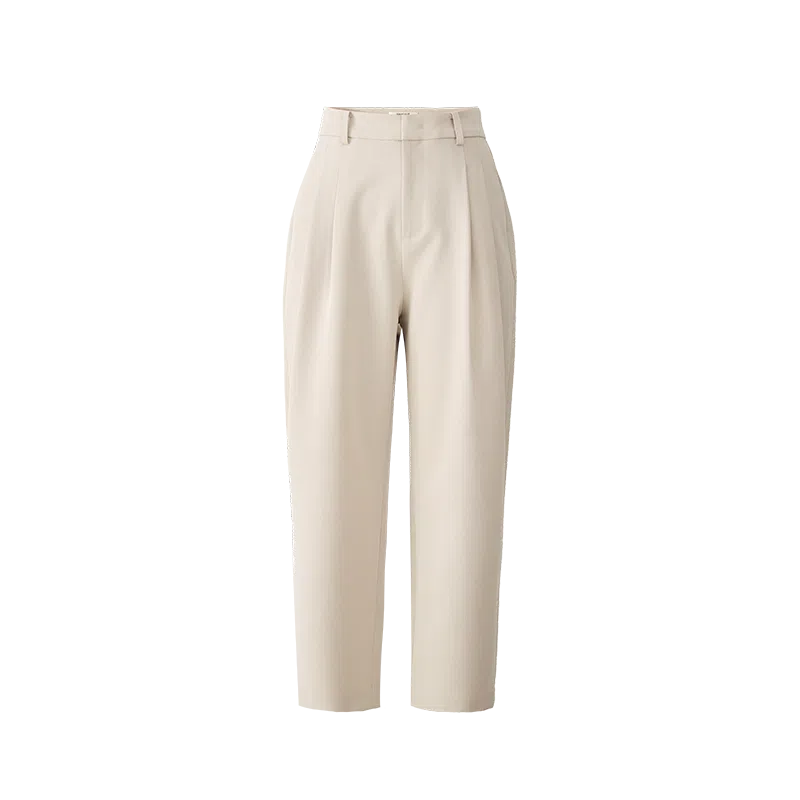 娅丽达 通勤高腰纯色哈伦休闲裤 女款