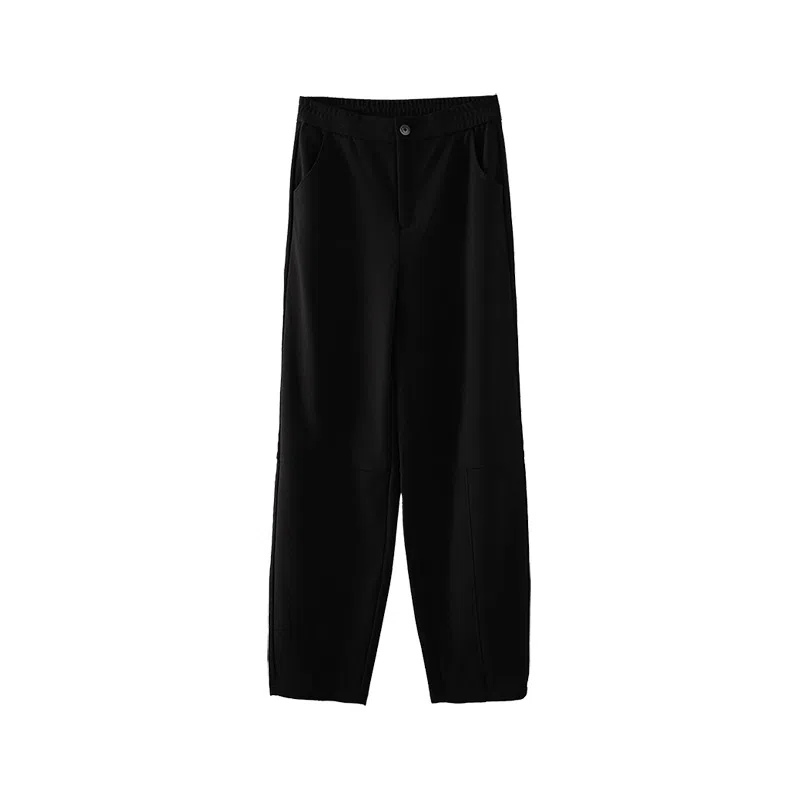 娅丽达 通勤高腰纯色哈伦裤休闲裤 女款 黑色