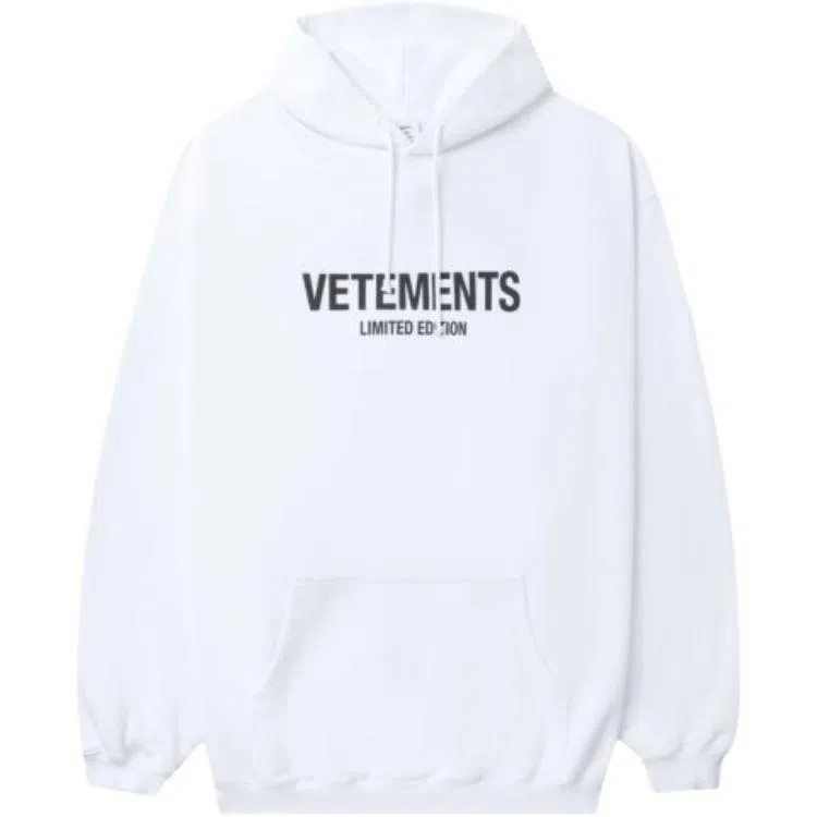 Vetements Logo Hoodie White