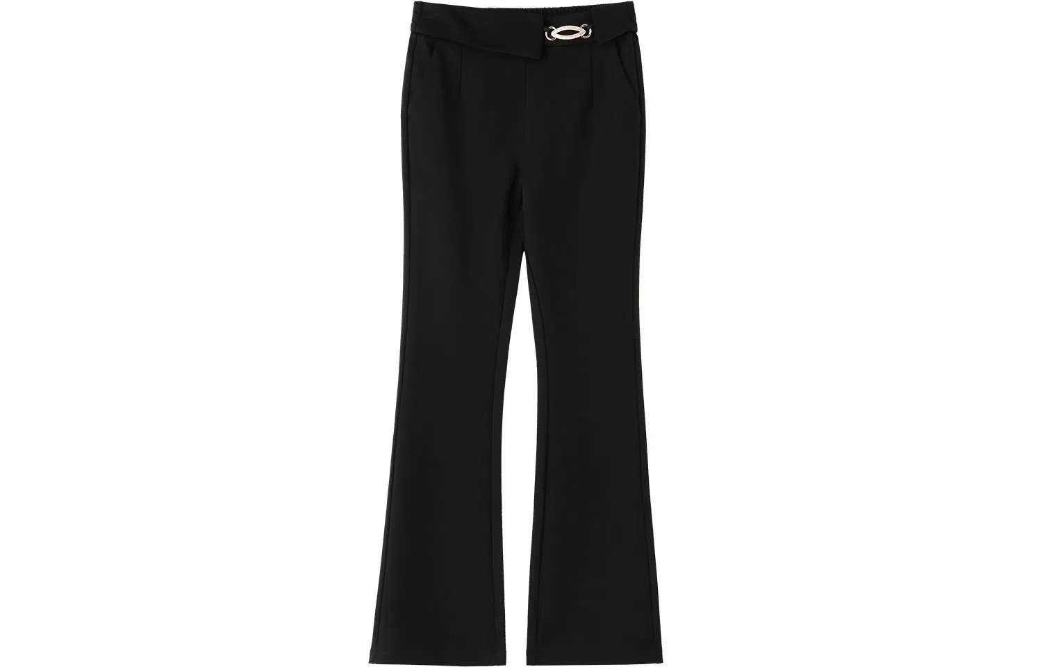 恒源祥 微喇叭西装高腰休闲裤 女款 黑色