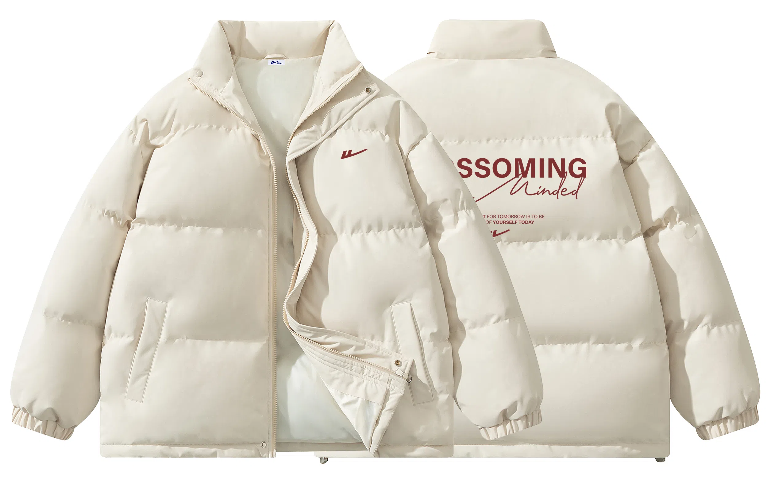 Warrior Basic Retro Lettering Cotton Jacket