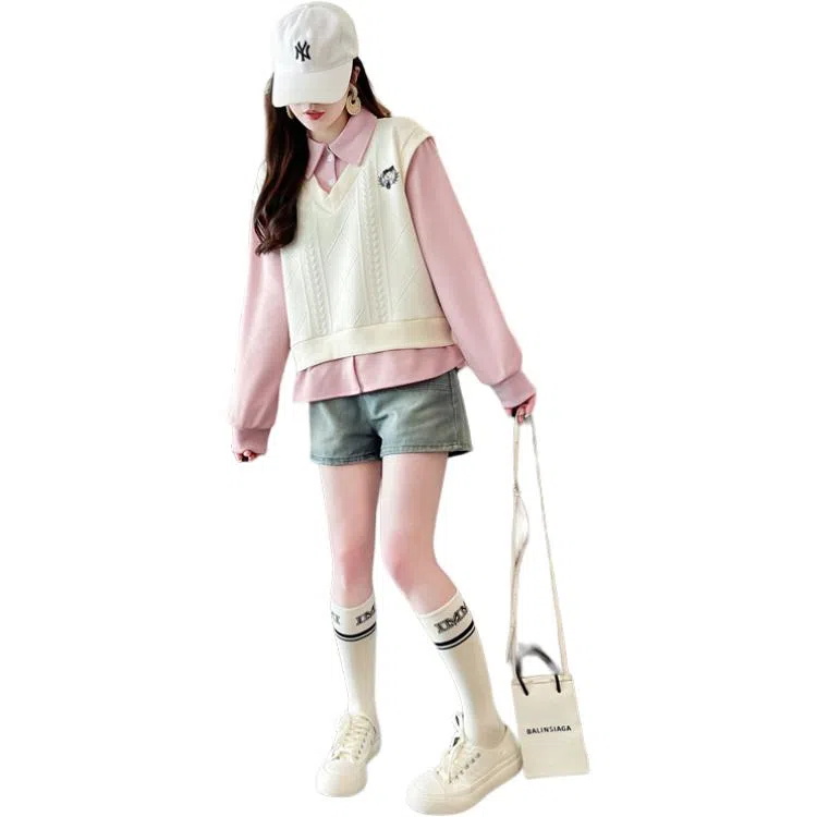 缪斯的诱惑 翻领宽松小个子高级感卫衣 女款