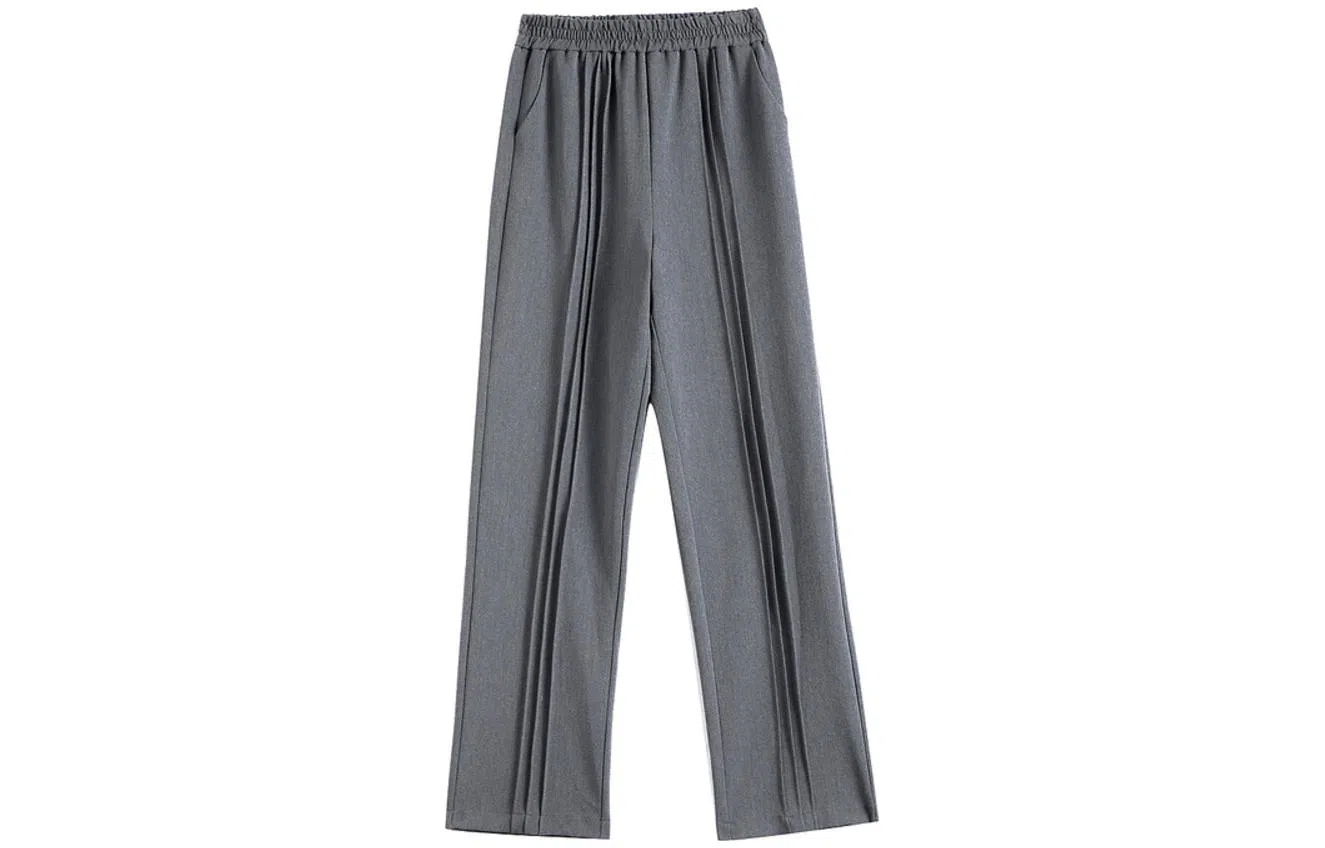 【dme】 纯色中腰休闲裤 女款 深灰色