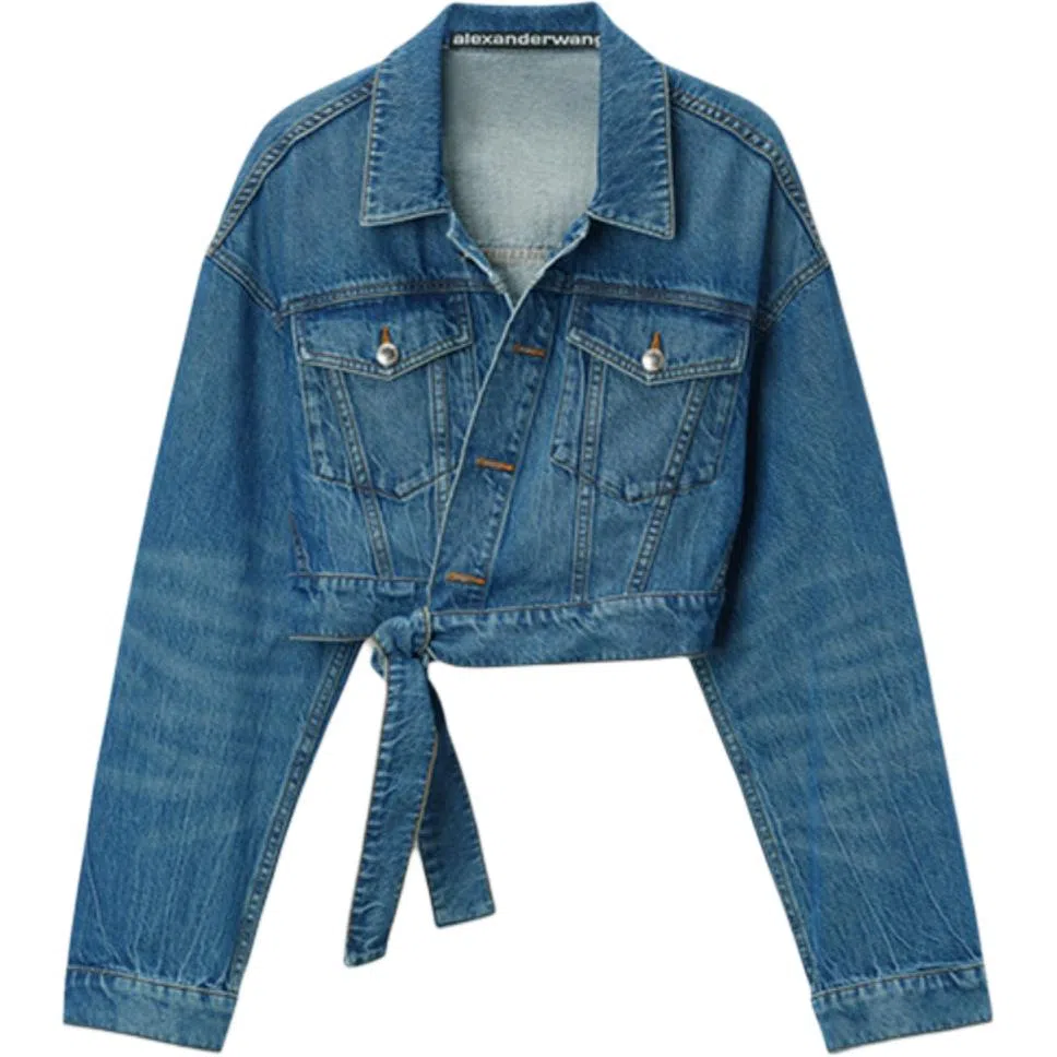 Alexander Wang SS25 Denim Wrap Jacket