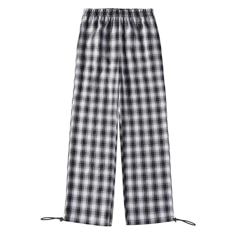 棉致 简约宽松松紧裤脚抽绳设计休闲裤 女款