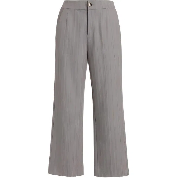 乔万尼 高腰简约阔腿休闲裤 女款 木色人纹图案