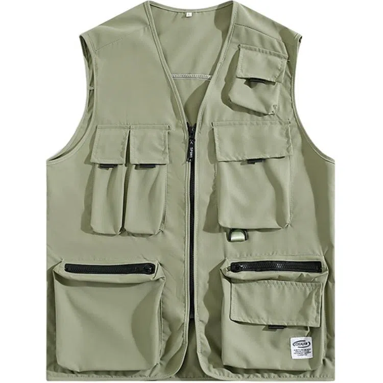 曲韩 美式高街潮宽松马甲 女款