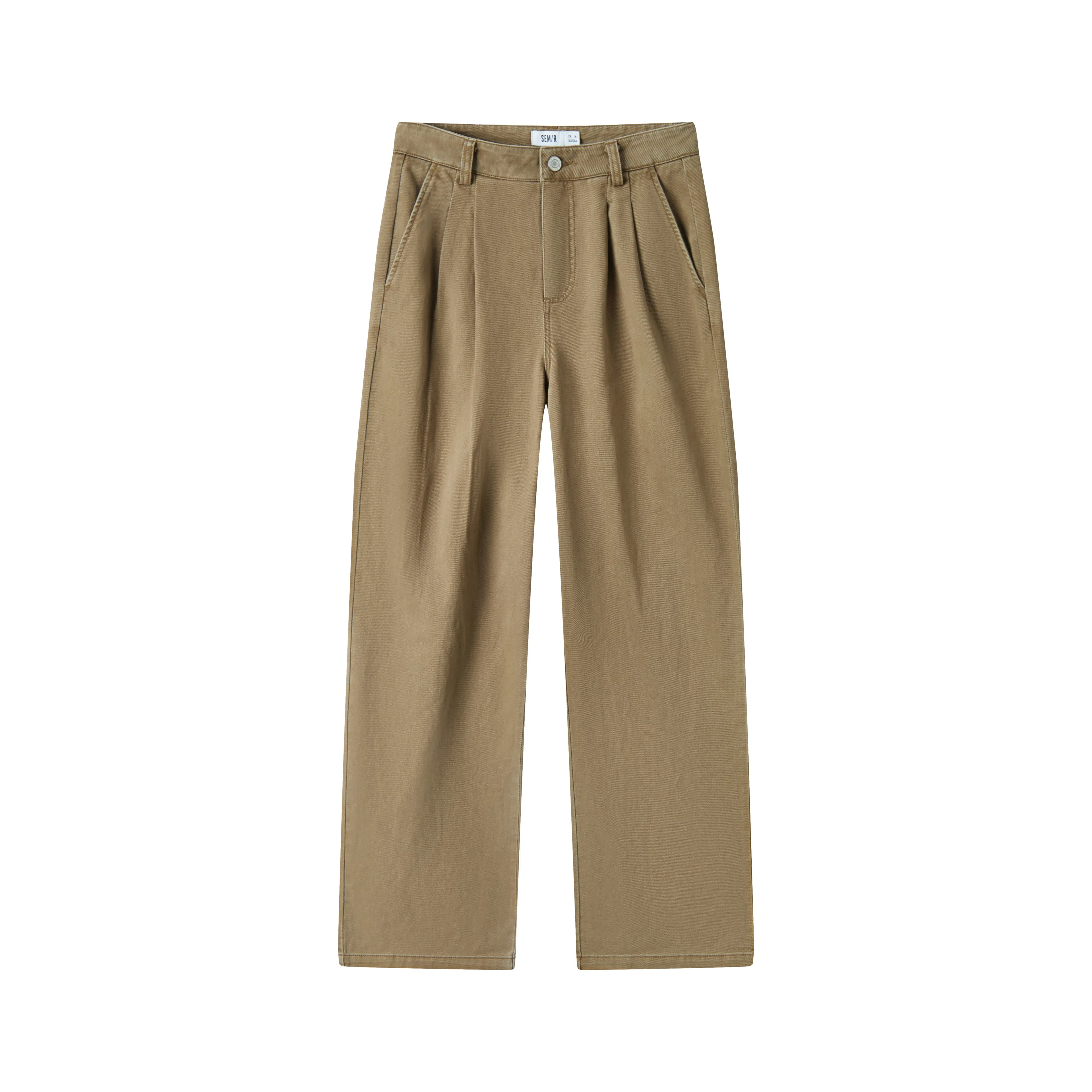 森马 中腰宽松纯色休闲裤 女款 咖色调