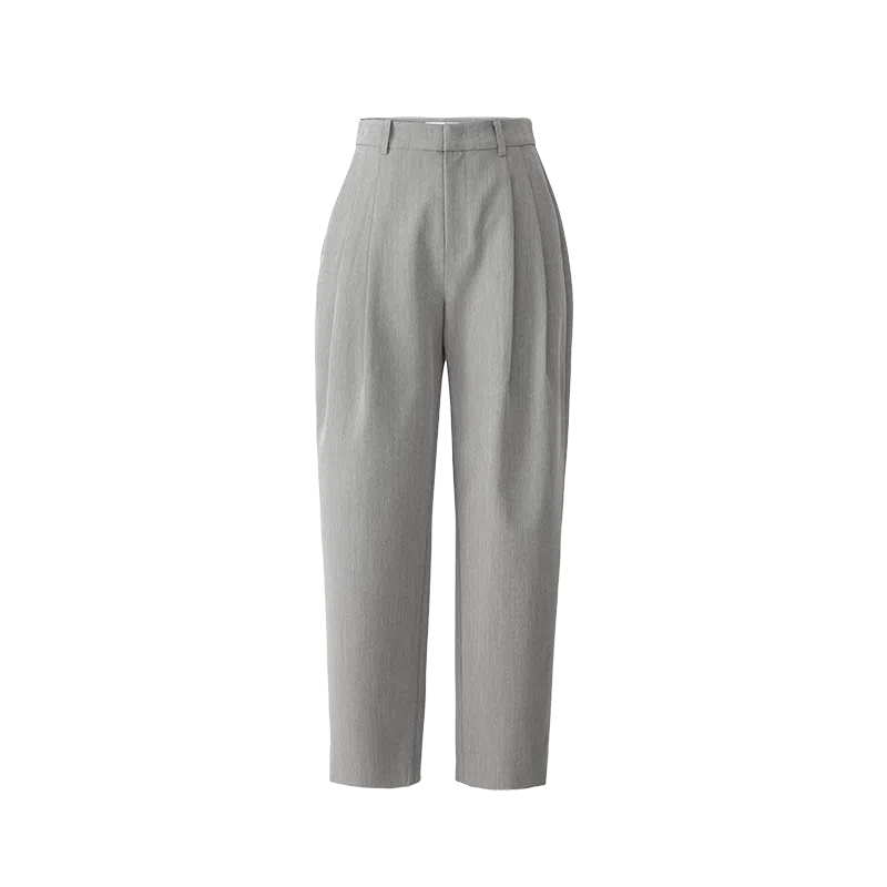 娅丽达 通勤高腰纯色哈伦休闲裤 女款