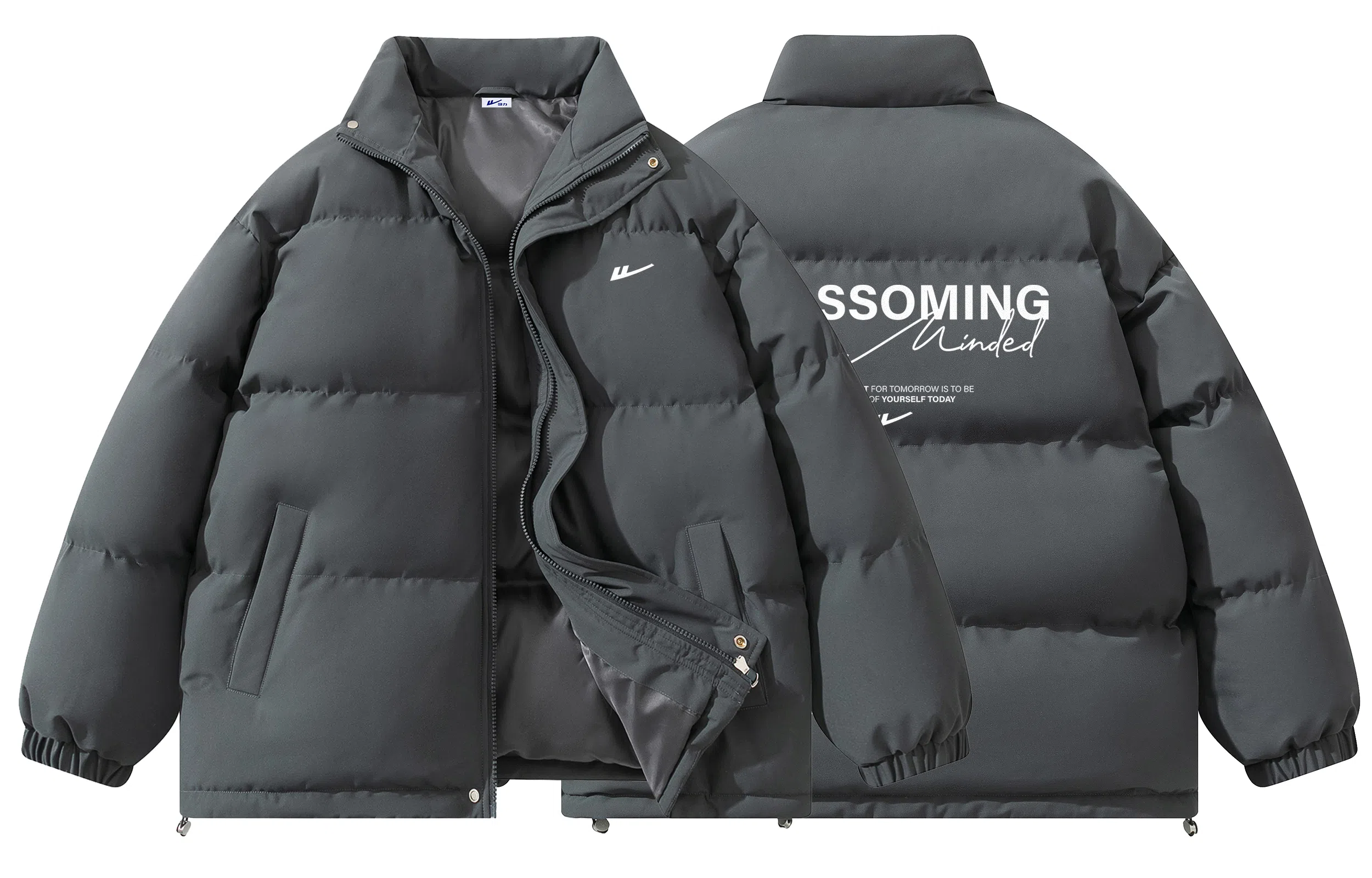 Warrior Basic Retro Lettering Cotton Jacket