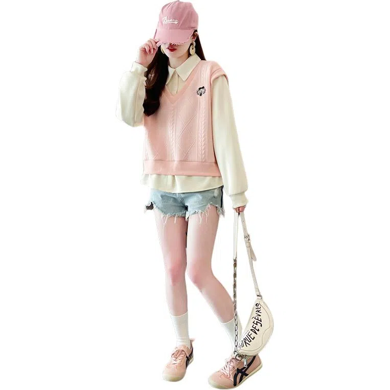 缪斯的诱惑 翻领宽松小个子高级感卫衣 女款