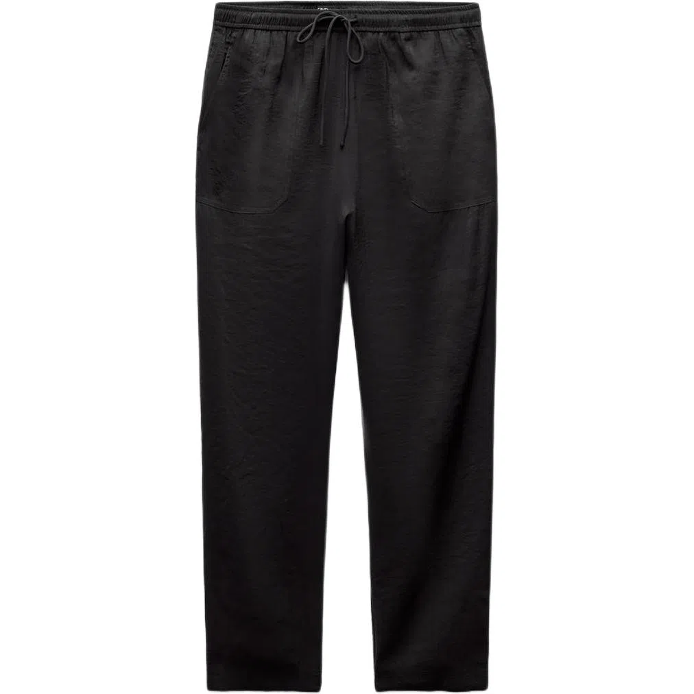 ZARA Black Straight-Leg Pants