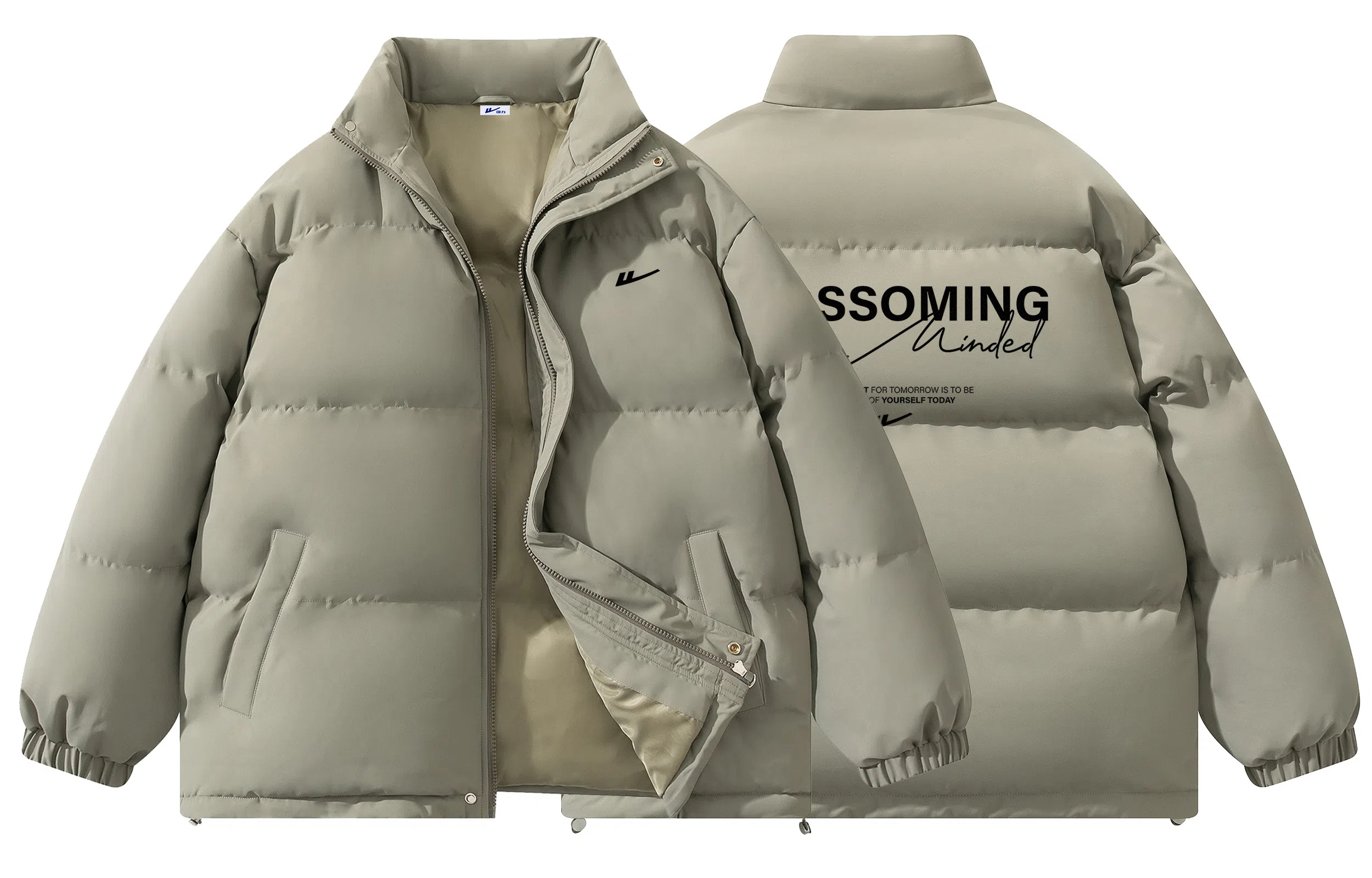 Warrior Basic Retro Lettering Cotton Jacket