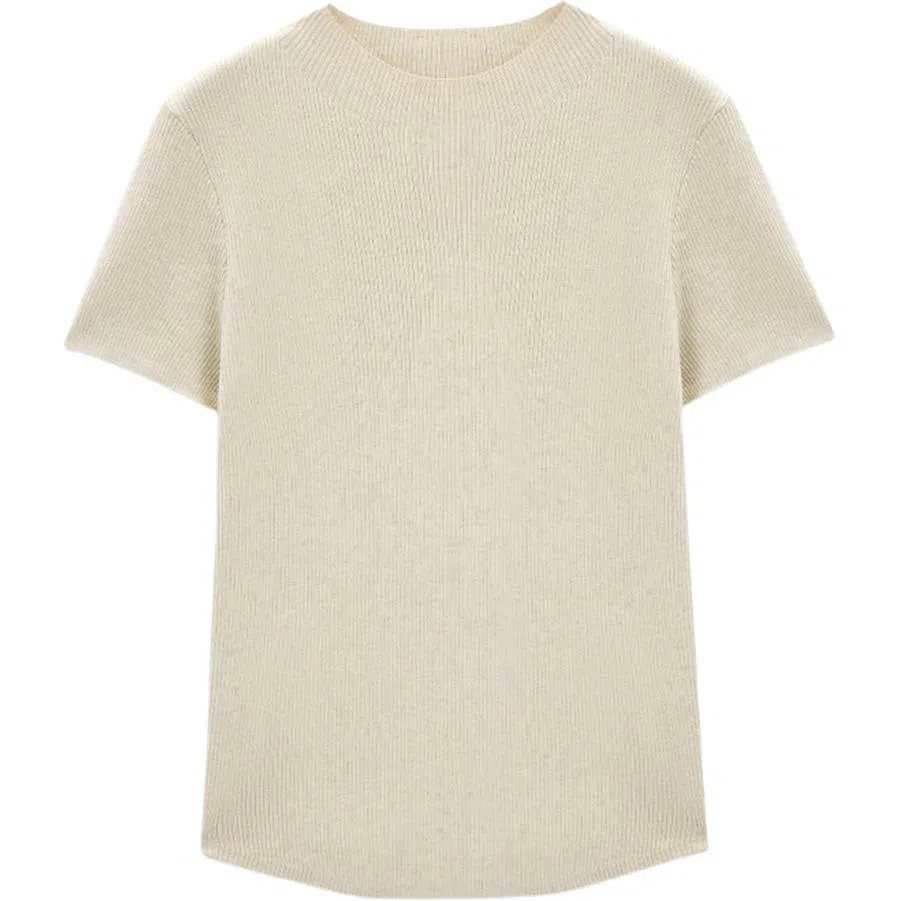 爱依服 简约气质短袖针织衫 女款