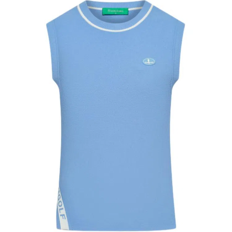 比音勒芬 徽标圆领套头修身马甲 女款