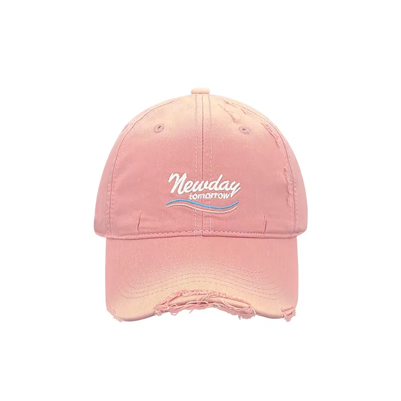 韩版大头围软顶宽檐大脸遮阳粉色字母刺绣小众潮牌显脸小帽子 优质纯棉材质 时尚鸭舌帽 男女同款情侣款