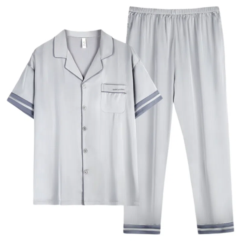 潞优野 短袖长裤高端家居服睡衣套装 男款