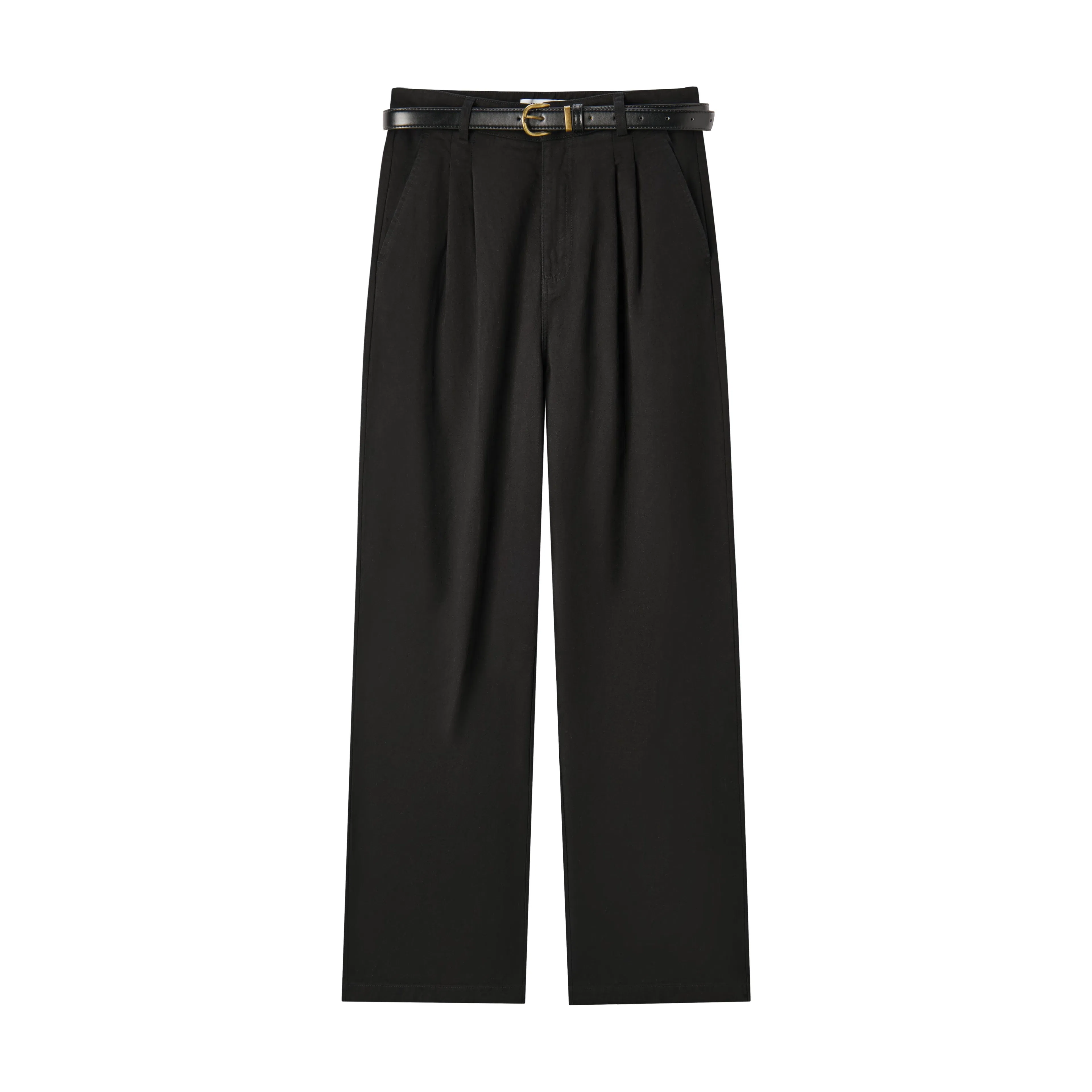 森马 舒适简约纯色中腰宽松休闲裤 女款