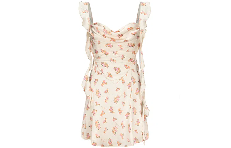 Nana Jacqueline Satin Lace Mini Dress