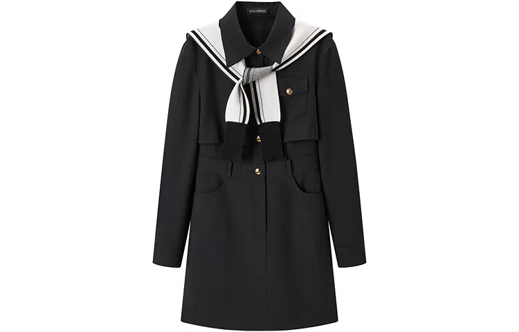 太平鸟 工装衬衫连衣裙 女款 黑色