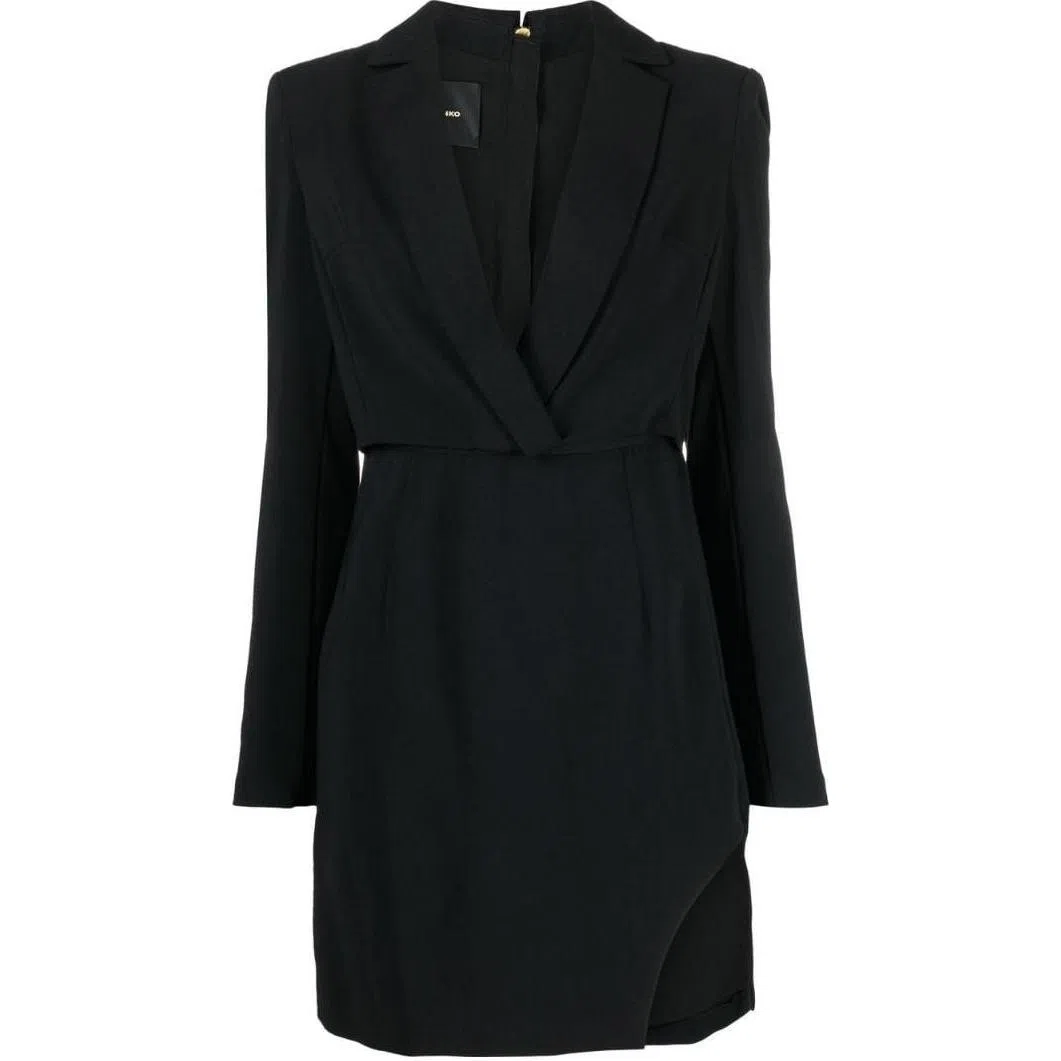 PINKO FW22 V-Neck Dress Black