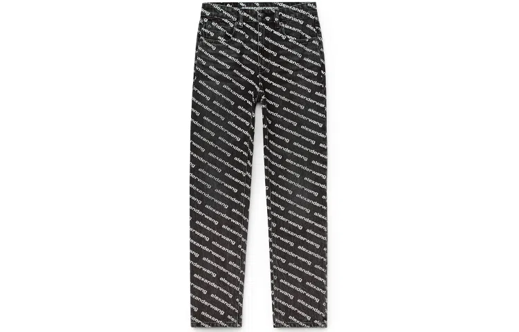 Alexander Wang SS21 High Waist Logo Jeans