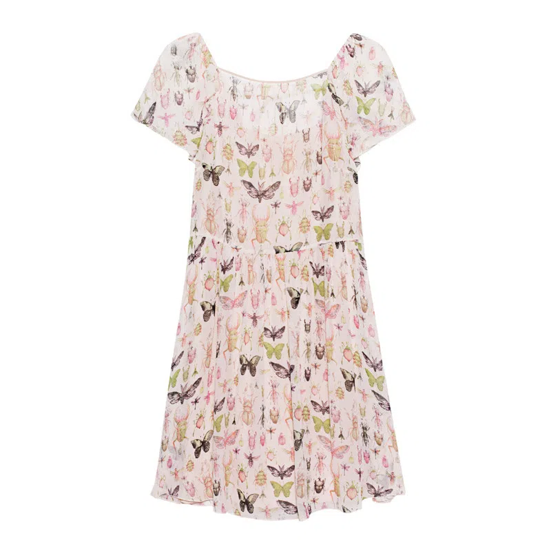 RED VALENTINO Insect Print Backless Dress