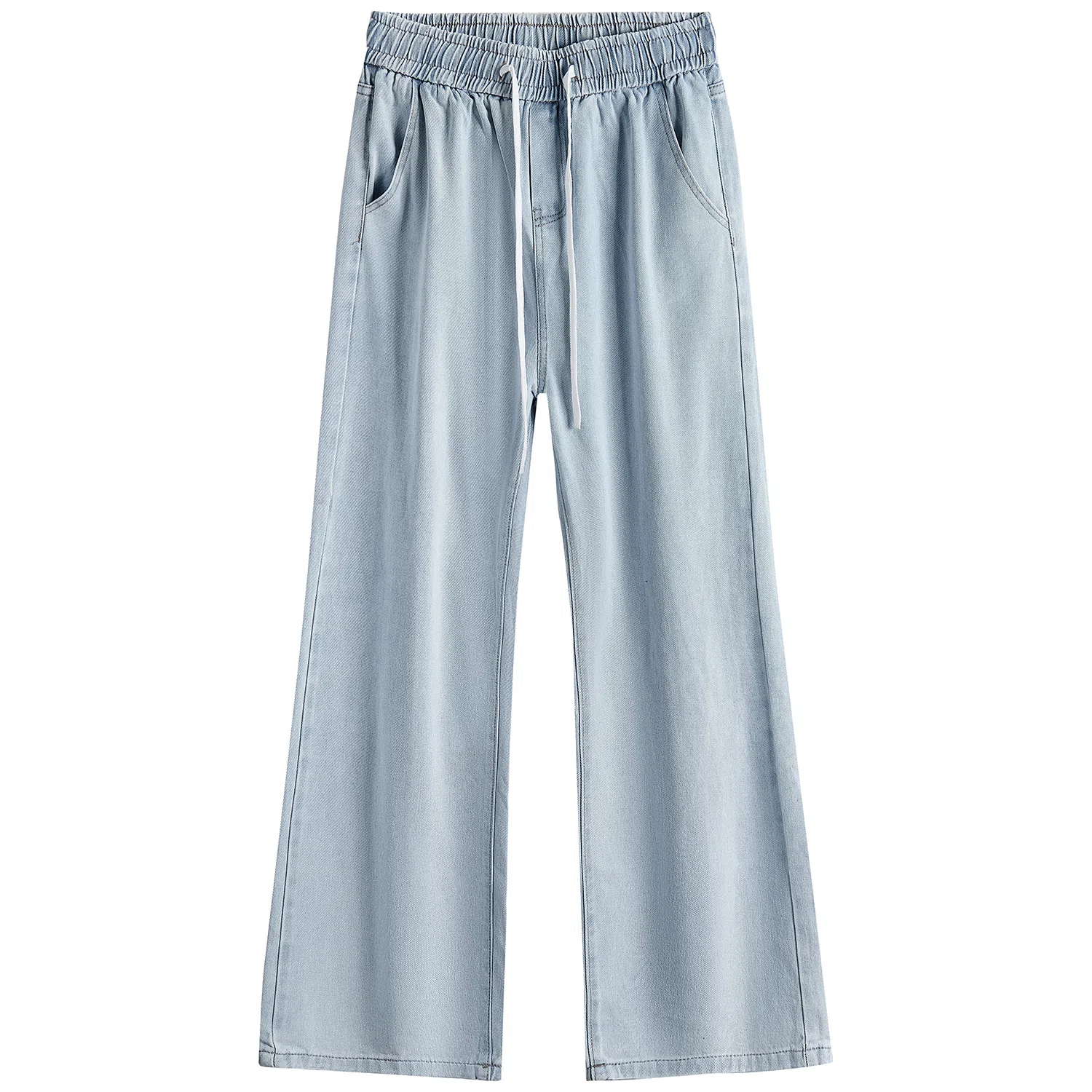 加菲猫家族 美式街头复古水洗做旧纯色简约舒适宽松直筒个性百搭垂坠感时尚痞帅嘻哈潮牌中性风青春活力牛仔裤 男女同款