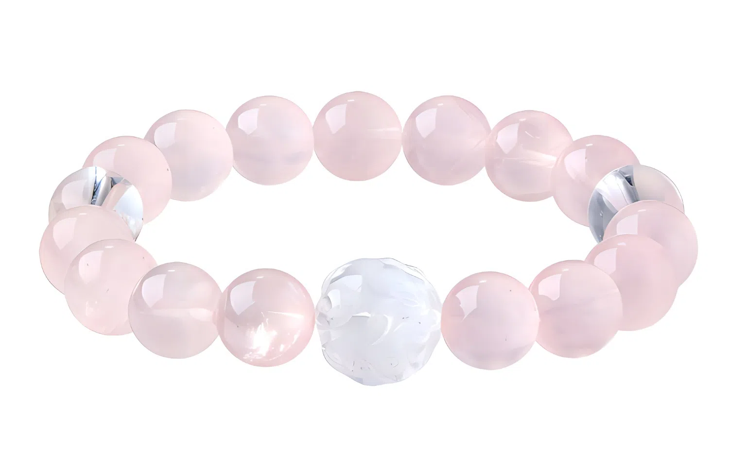 石头记 正缘招桃花 新中式 甜美高级感 轻奢气质百搭纳福 转运 礼盒款天然 粉水晶 手串 女款