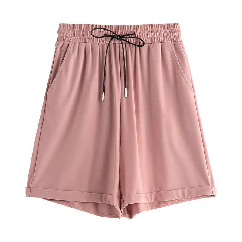 初语 纯色垂感宽松百搭休闲短裤 女款