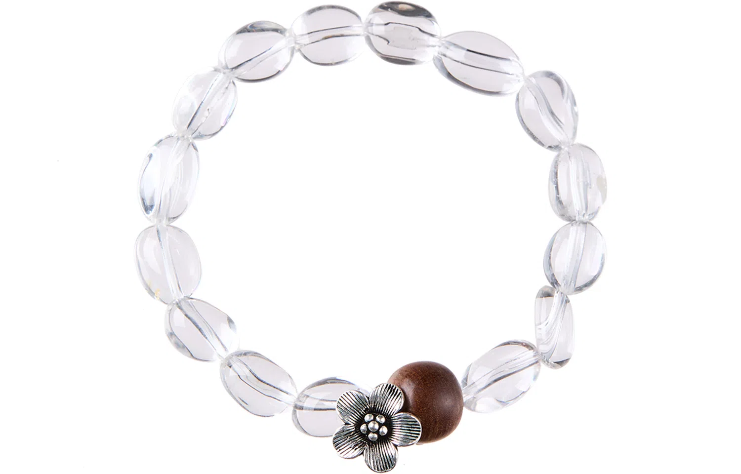 石头记 原创设计师款沉香 晶莹剔透 温润柔和细腻 净心 清冷氛围感天然 白水晶 手串 女款