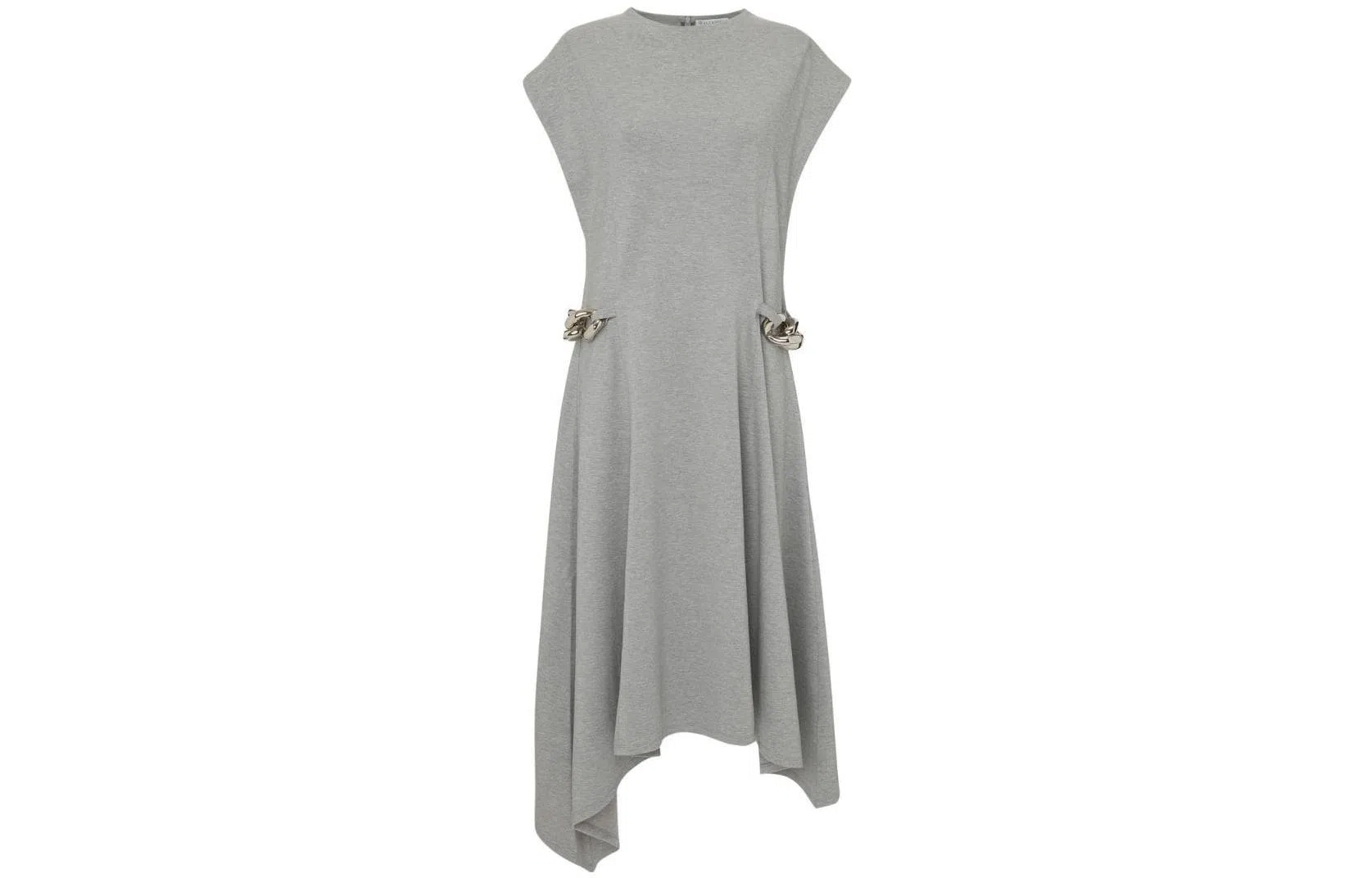 JW Anderson Asymmetric Hem Midi Dress Grey