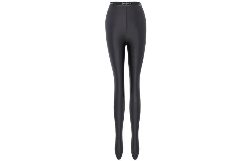 Saint Laurent SS23 Letter Knit Leggings Black