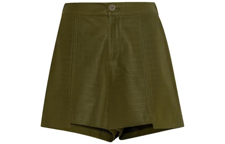 美洋 纯色高腰直筒休闲短裤 女款