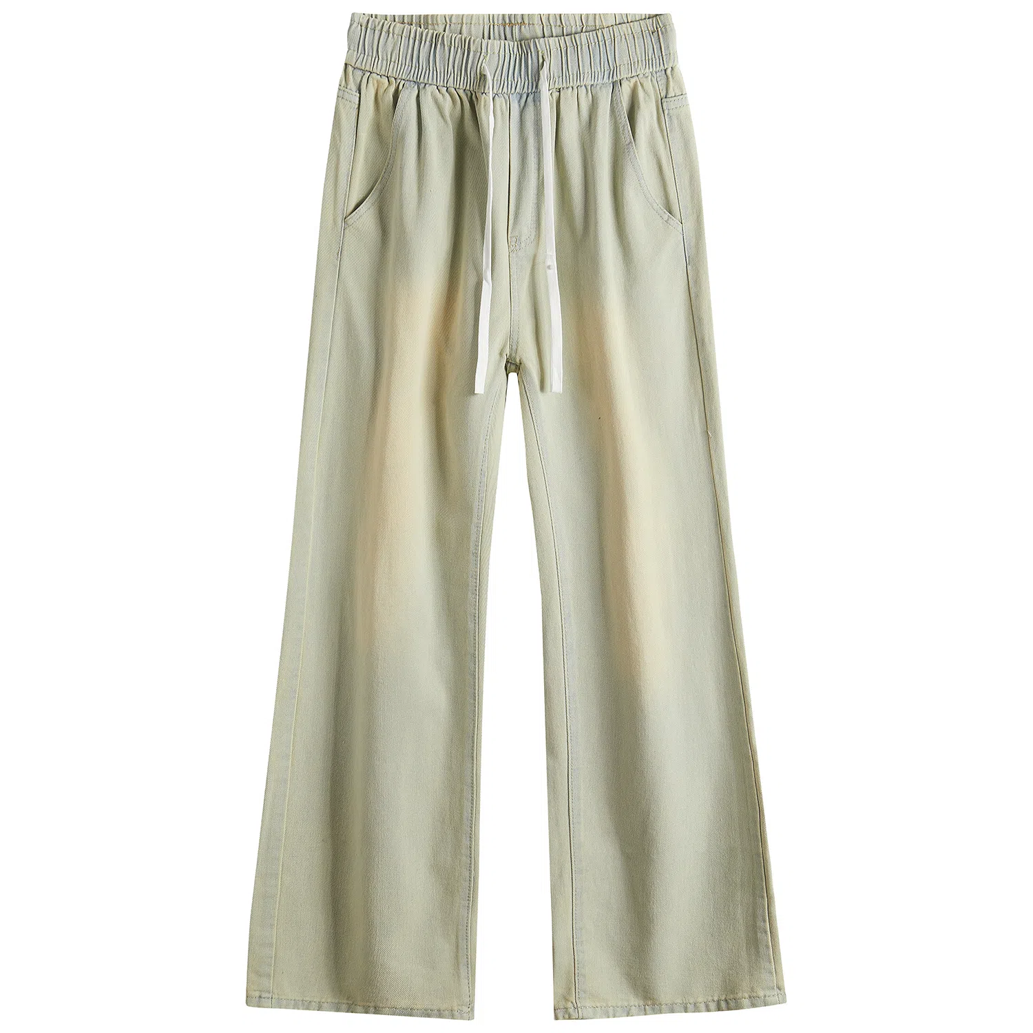 加菲猫家族 美式街头复古水洗做旧纯色简约舒适宽松直筒个性百搭垂坠感时尚痞帅嘻哈潮牌中性风青春活力牛仔裤 男女同款