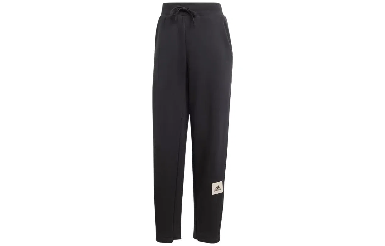 adidas Lounge French Terry Barrel-Leg Pants Logo