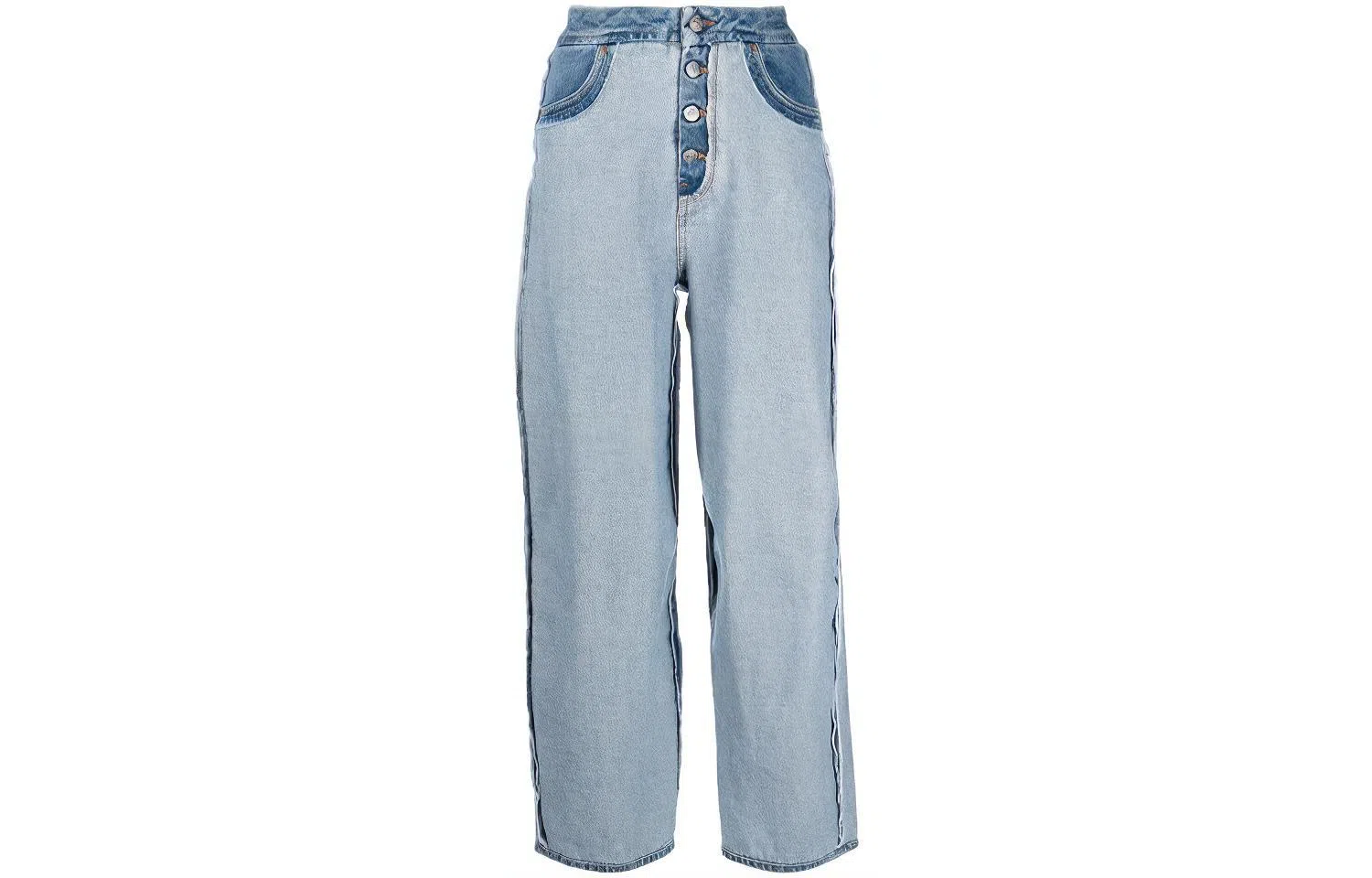 MM6 Maison Margiela FW21 Reversible Stitch Logo Jeans Blue