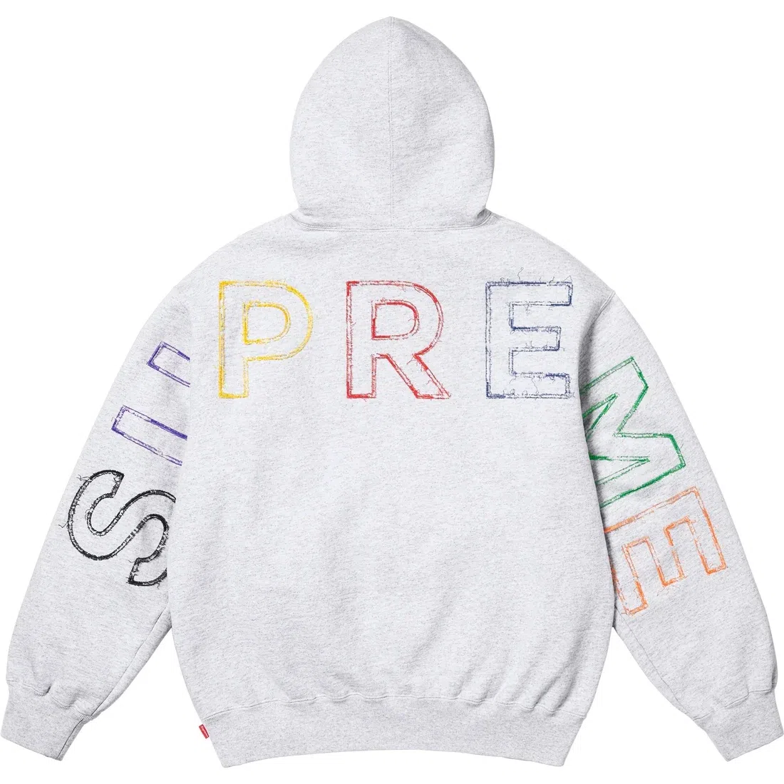 Supreme SS25 Frayed Hooded Sweatshirt logo