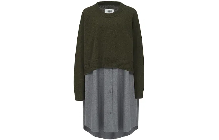 MM6 Maison Margiela FW21 Wool Blend Dress Grey