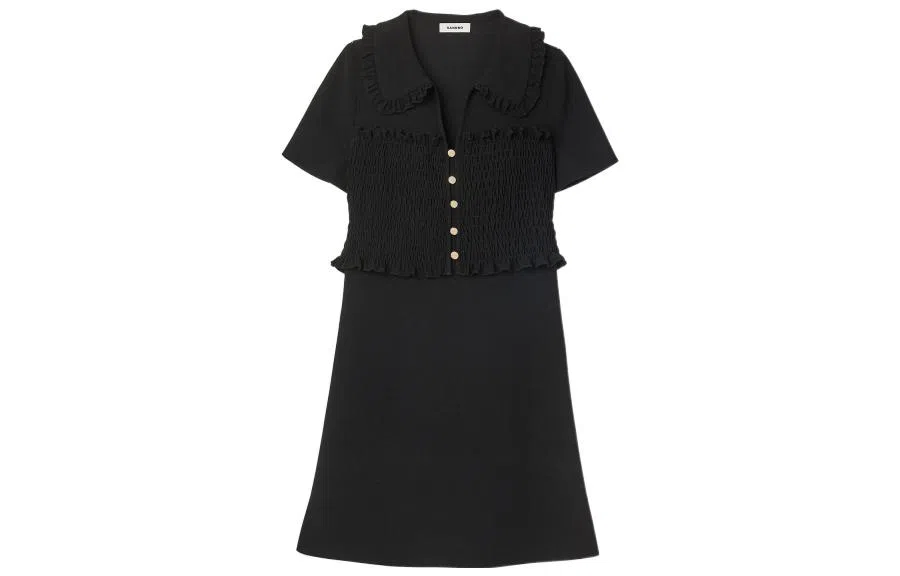 Sandro FW22 Black Dress