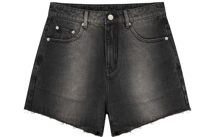 CHUU Vintage Washed High Waist Denim Shorts