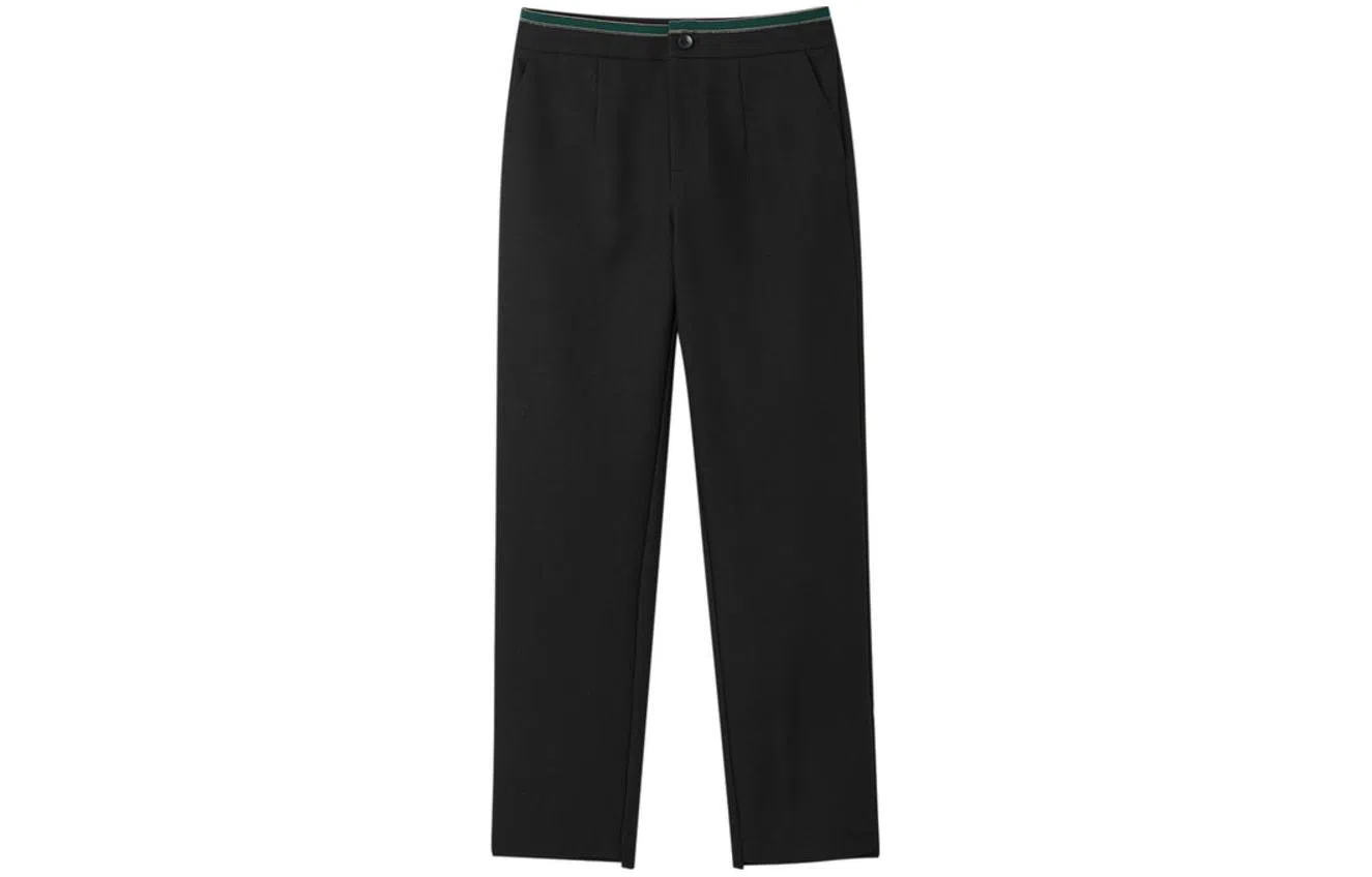 【dme】 纯色拉链直筒开叉九分西装裤 女款 黑色