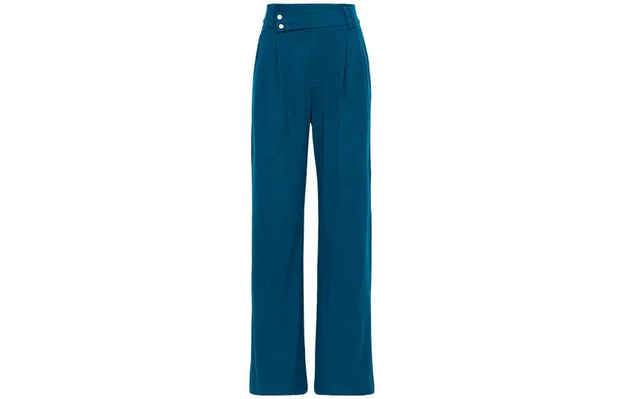 美洋 软糯阔腿西装裤 女款 深蓝