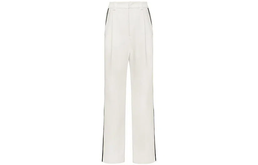 美洋 条纹通勤西装裤 女款 白色